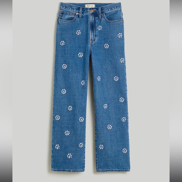 Madewell “perfect vintage crop” floral print jeans NWT 24 - Picture 1 of 9